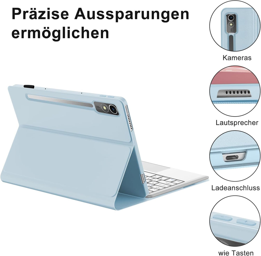 IVEOPPE Tastatur für Tab P12, Hülle mit Tastatur für P12 12.7" 2023, Magnetische Kabelloser Bluetoot