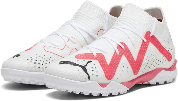 PUMA Unisex Kinder Future Match Tt + Mid Jr Fussballschuh 35 EU Puma White Puma Schwarze Feuer Orchi