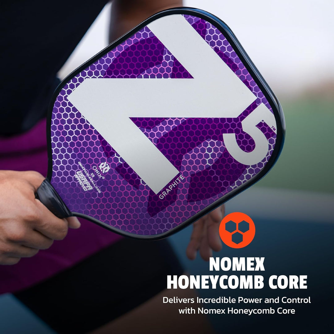 Onix Pickleball-Paddel aus Kohlefaser, Graphit, Z5, mit gepolstertem Komfortgriff, USA Pickleball zu