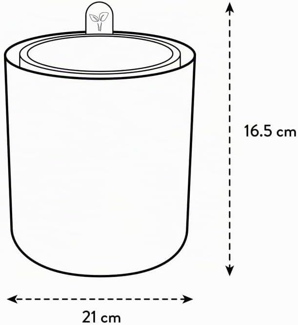 elho Bouncy Basil 16 Blumentopf - Basilikum Topf mit Aussentopf - 100% recyceltes Plastik - Ø 16.5 x