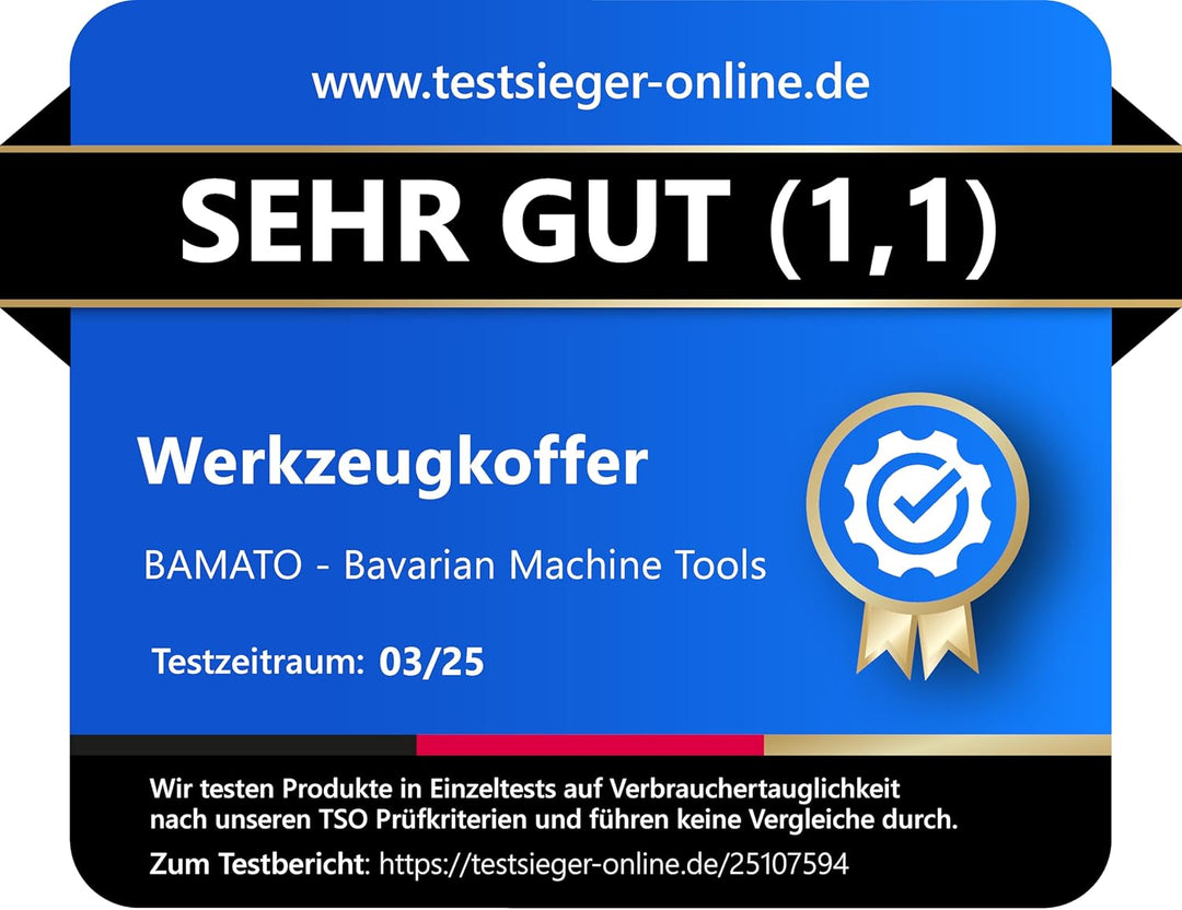 BAMATO WORK-193 Werkzeugkoffer befüllt 193-tlg Werkzeug-Set | Werkzeugkiste fahrbar | Werkzeugbox ko