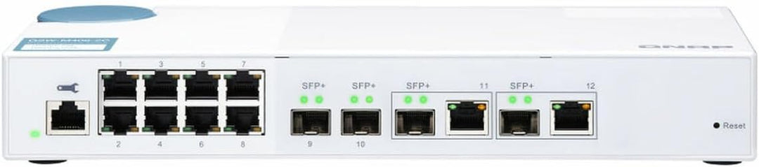 QNAP QSW-M408-2C QSW-M408-2C, 8 port 1Gbps, 2 port 10G SFP+/ NBASE-T Combo, 2 port 10G SFP+, web man