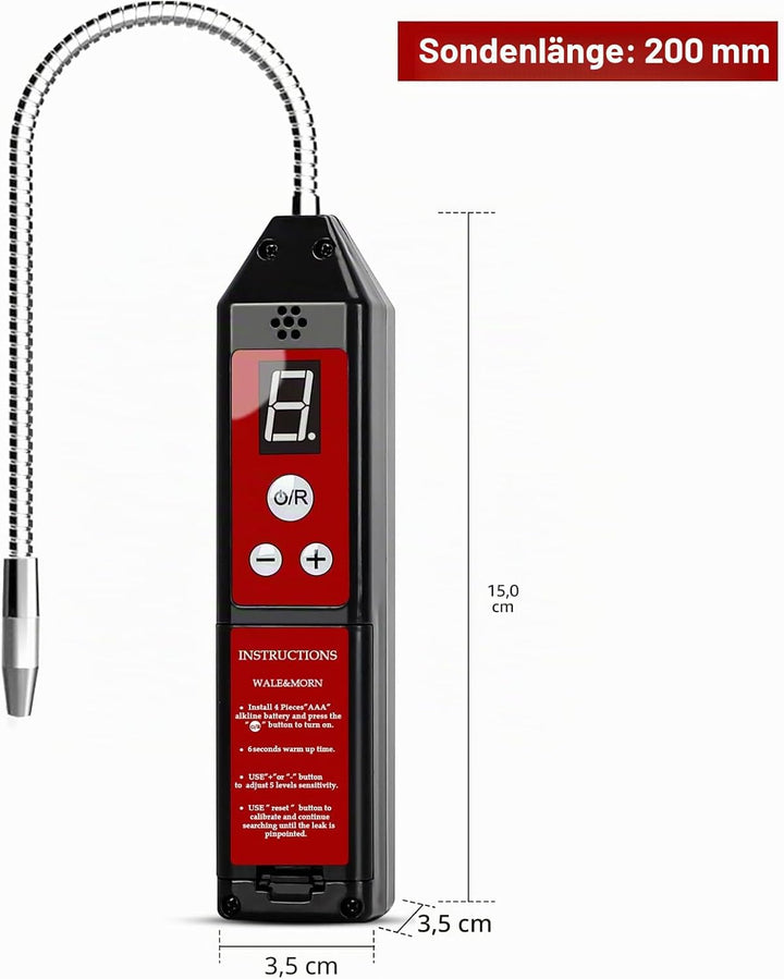 Kältemittel Lecksuchgerät, WJL-6000 PRO Halogen Detektor Lecksuchgerät Freon-Gaslecktester HVAC-Klim