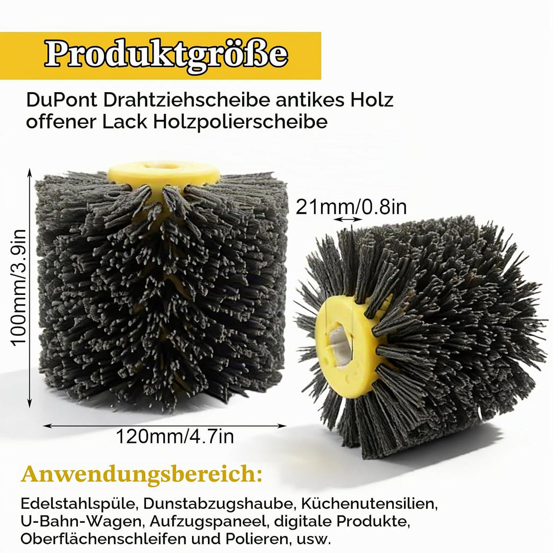 120 Körnung Schleifbürste Polierbürste, 120x100mm Nylonbürste, Grit Bürste Bristle Bürsten, Schleifb