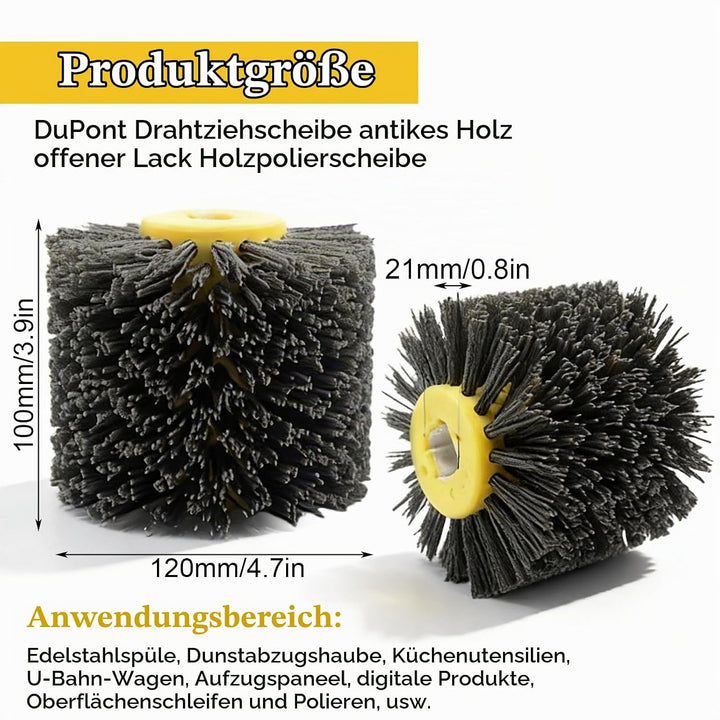 120 Körnung Schleifbürste Polierbürste, 120x100mm Nylonbürste, Grit Bürste Bristle Bürsten, Schleifb