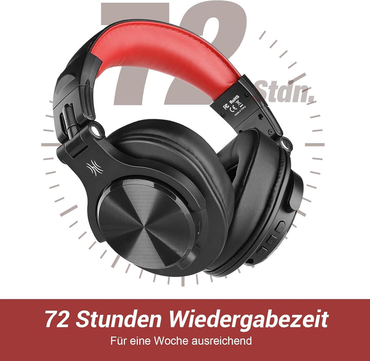 OneOdio Bluetooth Kopfhörer Over Ear, 72 Stdn HiFi Stereo Kopfhörer Kabellos, Wireless Headphones mi