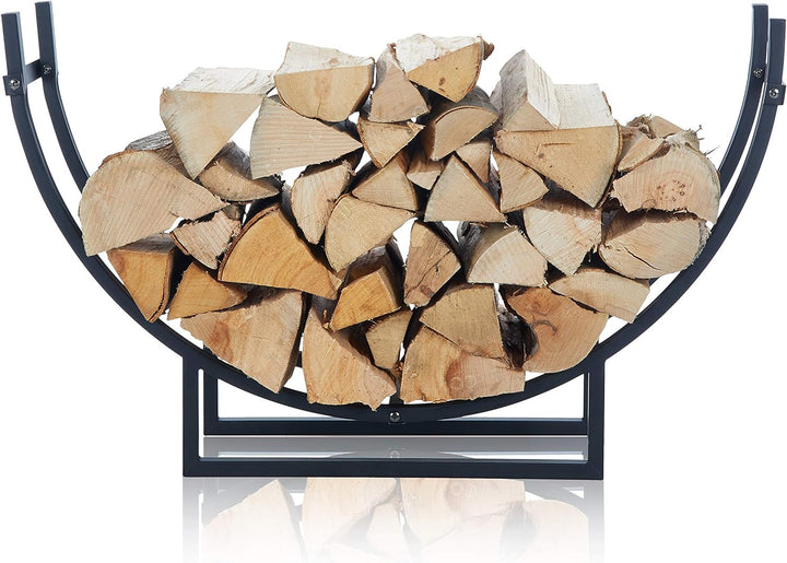 SULENO Kaminholzregal BRISTOL 55 x 92 x 21 cm Holzlager Kaminzubehör schwarz