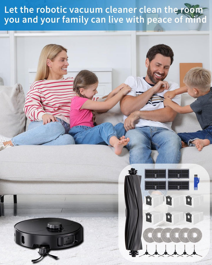 24 Stück Zubehörset für Dreame L10s Pro Ultra Heat, 1 Hauptbürste, 6 Staubbeutel, 6 Tücher, 4 Filter