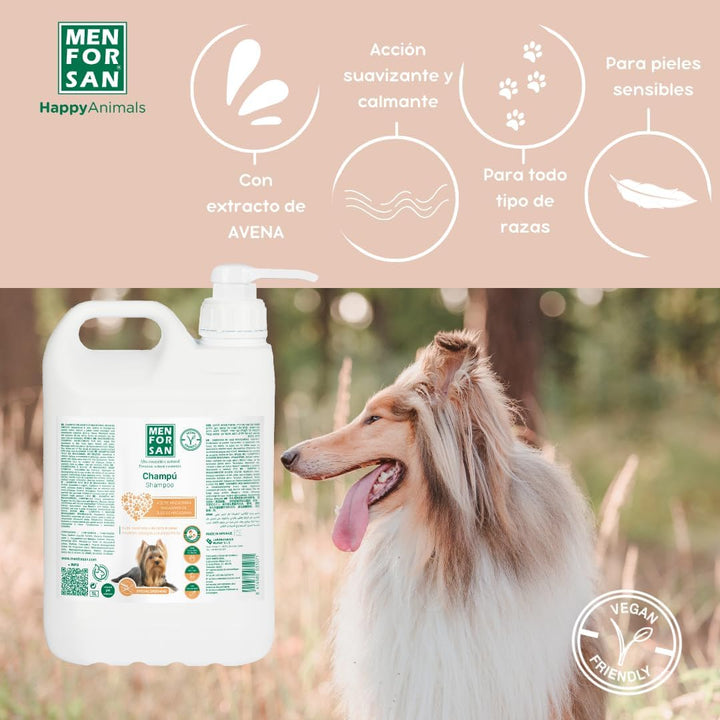 MENFORSAN Shampoo für Hunde Macadamiaöl 5L, Pflegt und glänzt, Entwirrungskraft citrica, citrica