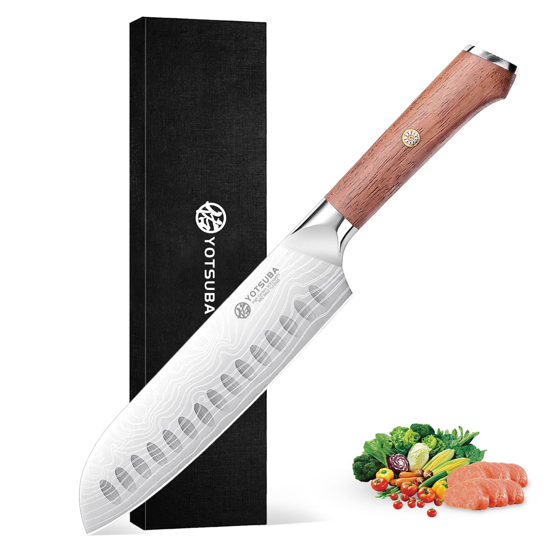 YOTSUBA Santokumesser, 7-Zoll-Küchenmesser, japanisches Messer High Carbon Edelstahl, Ultra Sharp zu