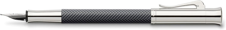 Graf von Faber-Castell 146701 - Füllfederhalter Guilloche Ciselé, Anthrazit, Federbreite F, 1 Stück