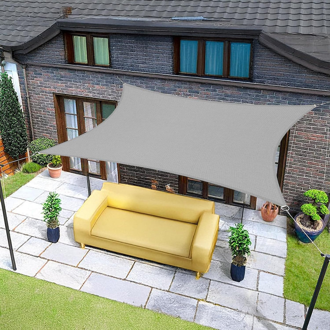Sunnylaxx 2,5x3m Sonnensegel Rechteckig, Wasserdicht Sonnenschutz Sunsegel Color Grau, 95% UV-Schutz