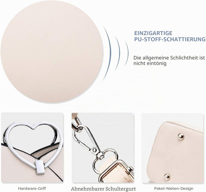 NICOLE &amp; DORIS Fashion Handtasche für Damen Umhängetasche Wasserdichte Schultertaschen PU-Leder Henk
