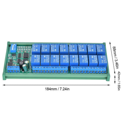 16-Kanal-Stromversorgung für RS485-Relais für Modbus(R4D3B16-R with DIN rail box)