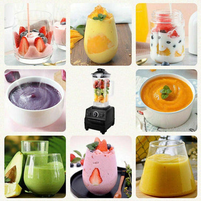 1500 W Standmixer, 2 L professioneller Mixer, Smoothie-Maker-Kombination mit 600 ml Mahlbecher, 6 sc