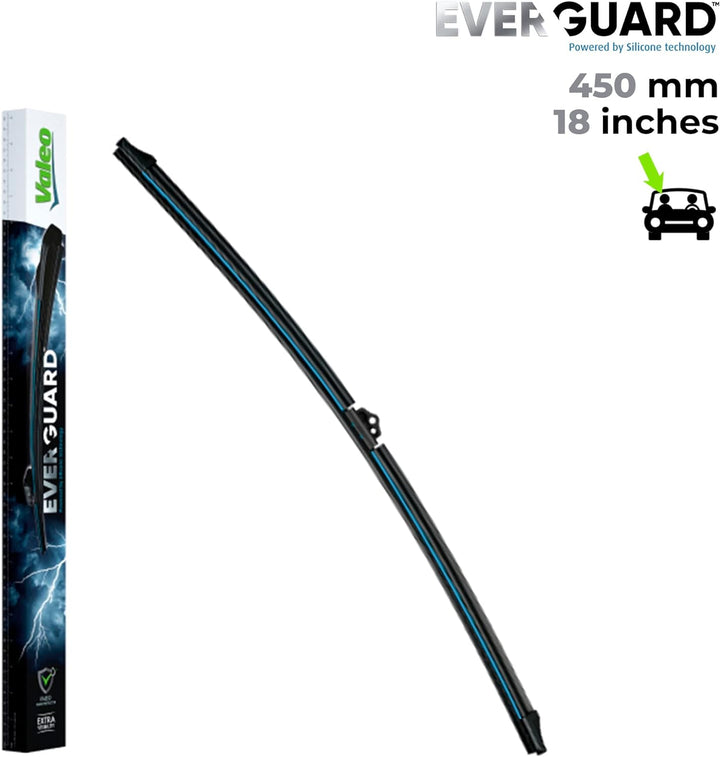 VALEO EVERGUARD Premium Silikon Flachbalkenwischblatt Set VSF60+VSF45, Längen: 600mm+450mm Vorne (2e