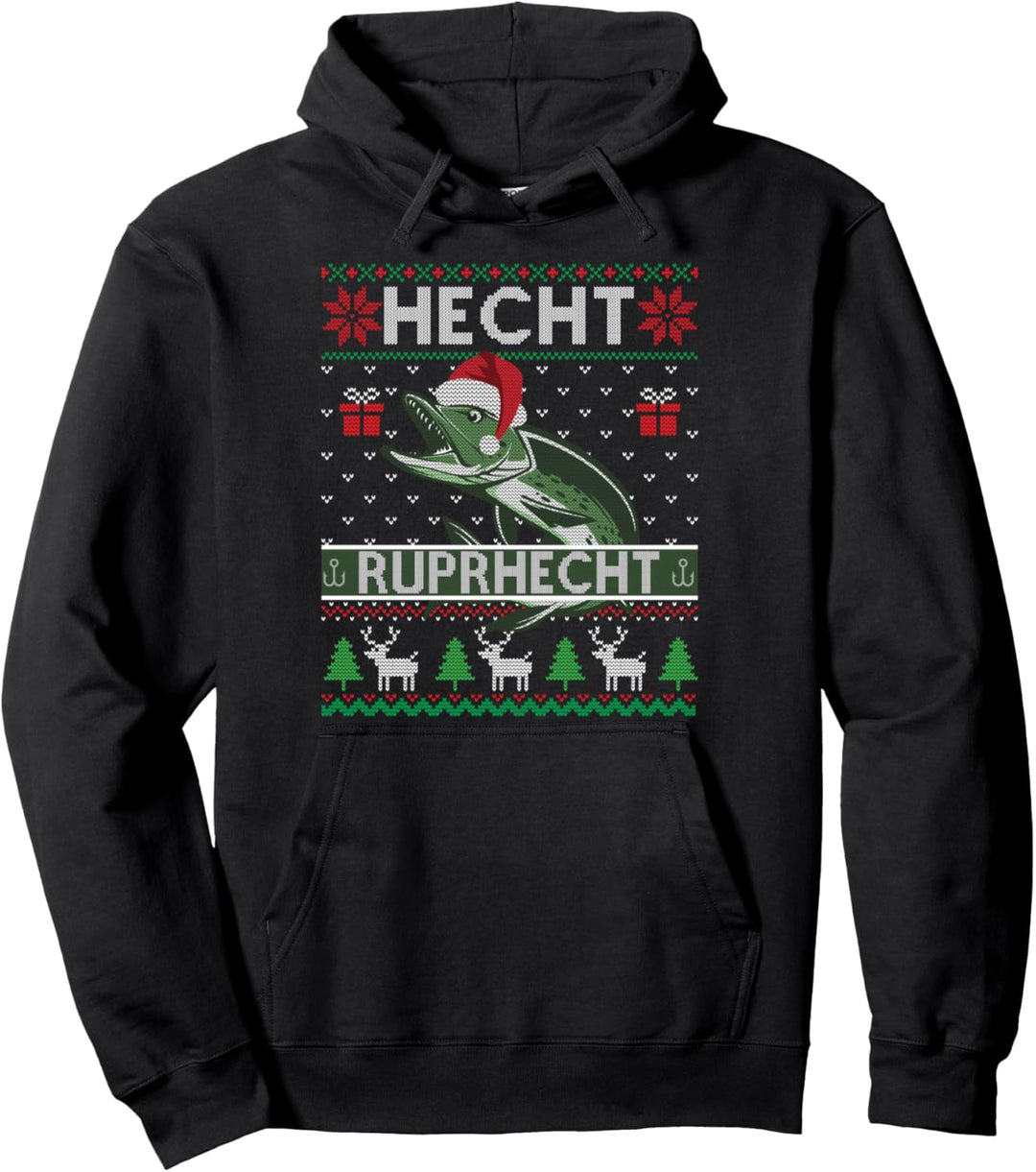 Hecht Ruprhecht I Lustiges Ruprecht Angler Raubfisch Ugly Pullover Hoodie