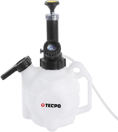 TECPO 300120 Bremsen Entlüftungsgerät 4 Liter + 1 Liter Auffangflasche Bremsenentlüfter Set Bremsflü