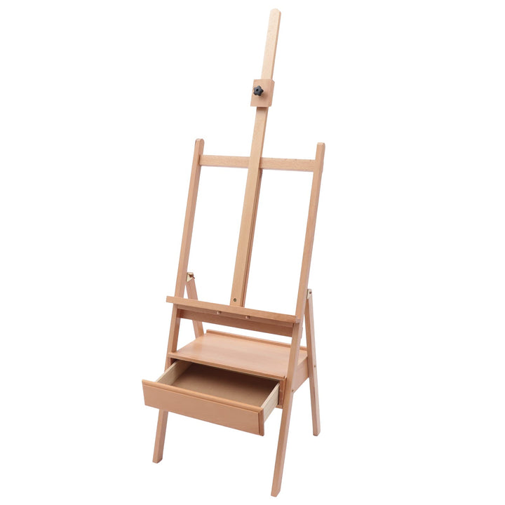 Faltbar Staffelei aus Holz, höhenverstellbar Standstaffelei, Gross Atelierstaffelei, Feldstaffelei,