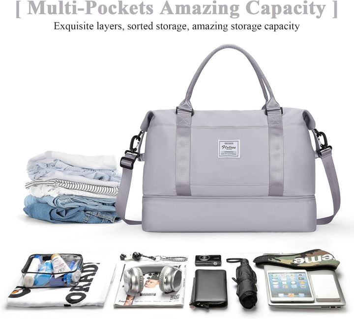 Reisetasche Damen Handgepäck Tasche Sporttasche Weekender Bag Schwimmtasche Wasserdicht Travel Bag D