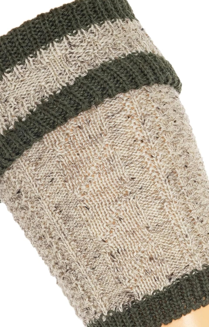 Lusana Herren Trachtenstrümpfe 40 Beige (Beigemeliert/Jägergrün 930), 40 Beige (Beigemeliert/Jägergr
