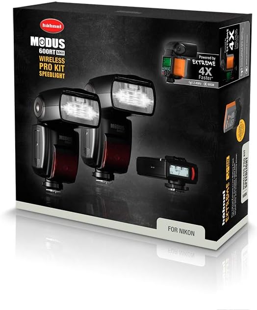 Hahnel Modus 600RT MK II Pro Kit für Nikon Blitz, Sklave, Schwarz, 1,5 s, Nikon, 5600 K, -7-90 °