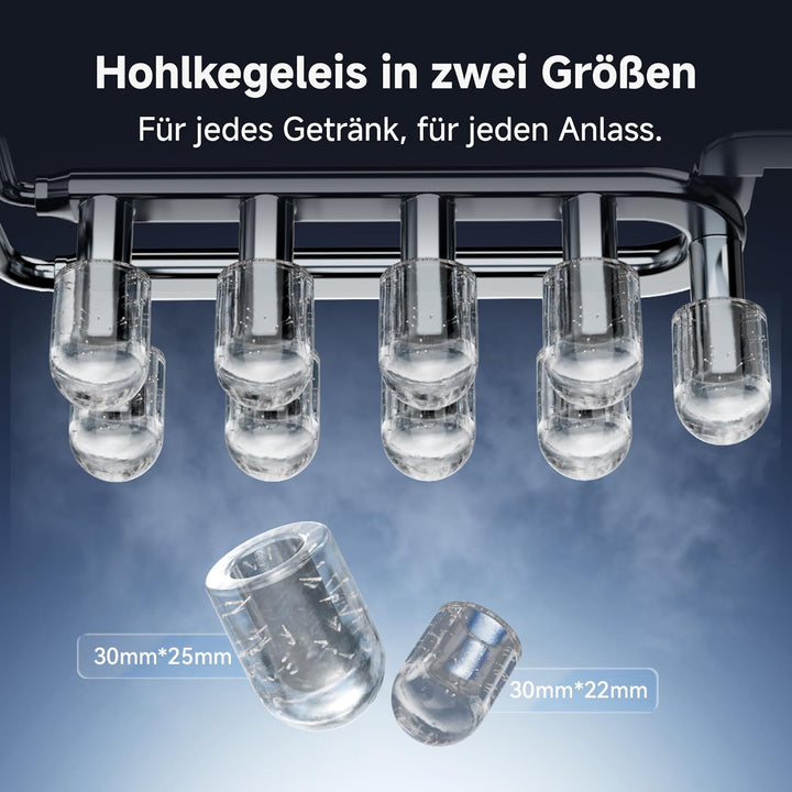 dreame Aura Eiswürfelmaschinen mit 6-Minuten-Schnelleisproduktion, isoliertem Wassertank und Eisbehä
