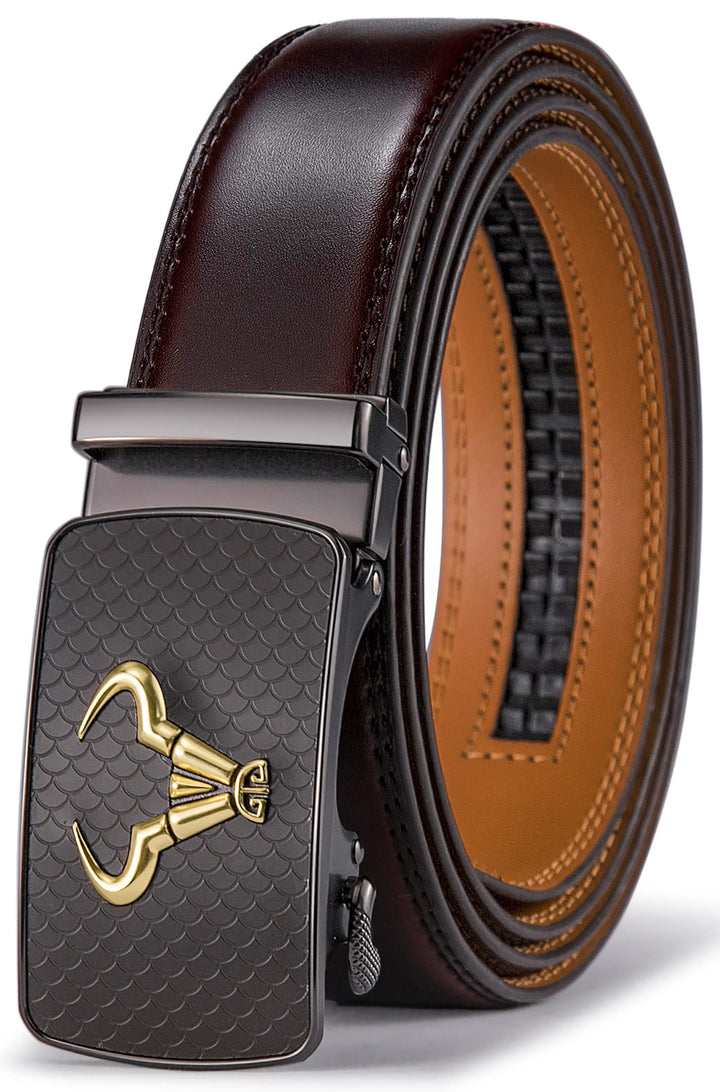 BULLIANT Gürtel Herren, Gürtel Ratsche Ledergürtel 35mm,Grösse Angepasst | Herren Automatikgürtel Bu