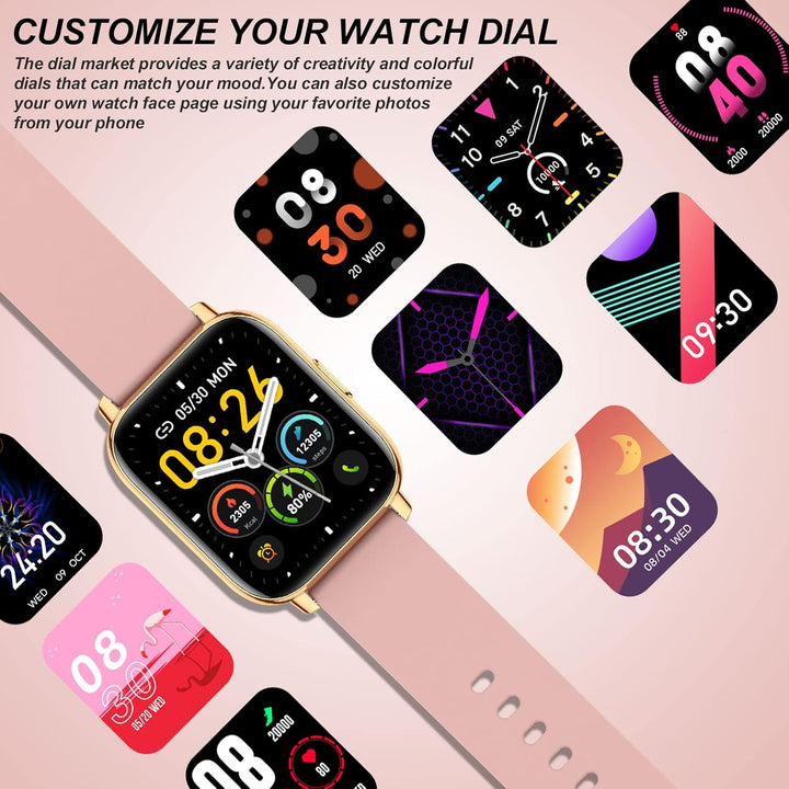 SUPBRO Smartwatch für Damen Herren Fitnessuhr mit Bluetooth Anruf 1,69" Touchscreen Fitness Tracker
