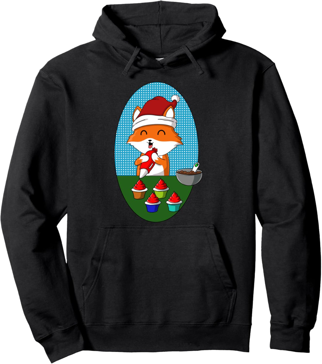 Süsser Fuchs Weihnachten Nikolaus Mütze Backen Pullover Hoodie