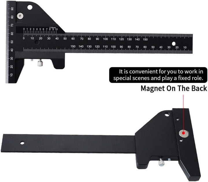Holzbearbeitungsschreiber - Markierung T-förmiges Lineal Holzbearbeitungsschreiber DIY-Werkzeug Alum