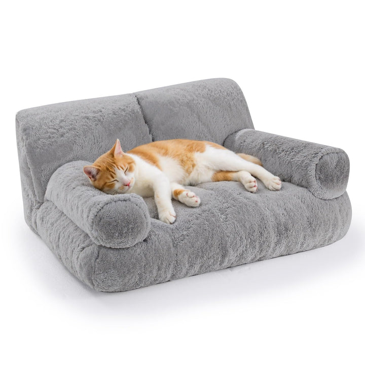 Gimars Grosse Katzen-Couch für Katzen und Kleine Hunde – 10% mehr Füllung, Orthopädisches, Flauschig