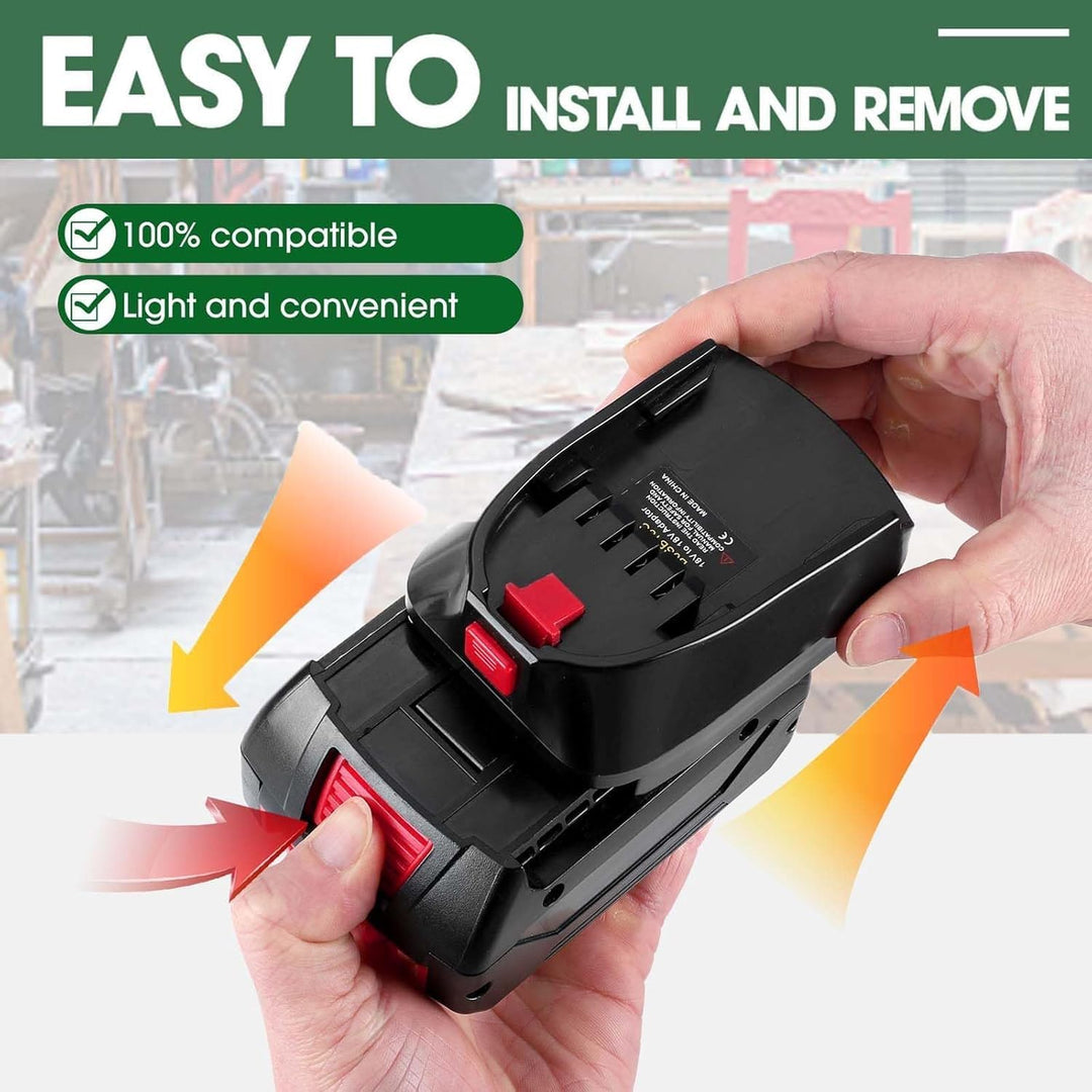 BOSB18C Batterieadapter für Bosch GBA auf PBA, Akkuadapter für Bosch Professional 18V System Akku au