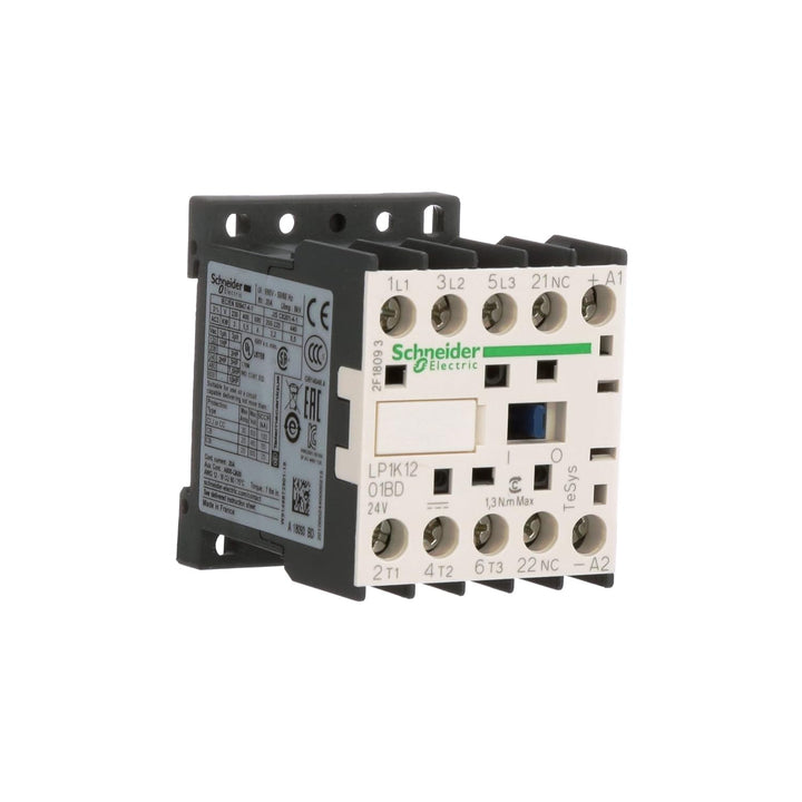 Schneider Electric LP1K1201BD Leistungsschütz, 3p, 5,5kW/400V/AC3, 12A, 24V DC, 24 V