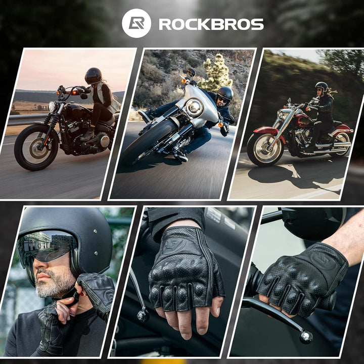 ROCKBROS Motorradhandschuhe Herren Motorrad Handschuhe Winddichte Touchscreen Radsporthandschuhe Atm