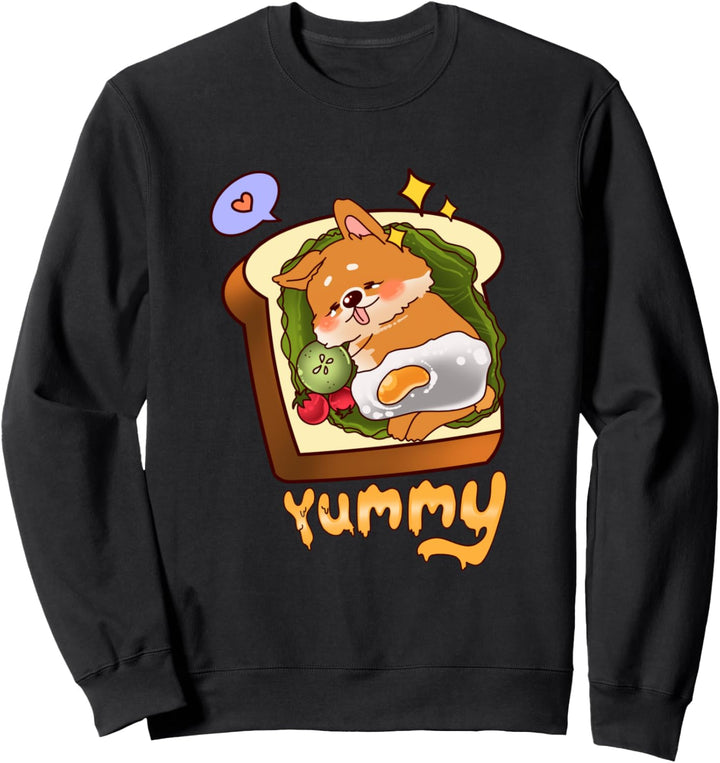 Hunde Welpe im Sandwich, Mädchen, Kinder, Kawaii Kult Sweatshirt