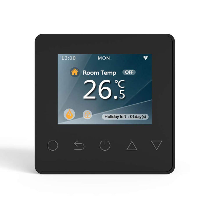 WLAN-Thermostat ThermoLife ET81W mit Farbdisplay - Schwarz - Digitales Raumthermostat programmierbar