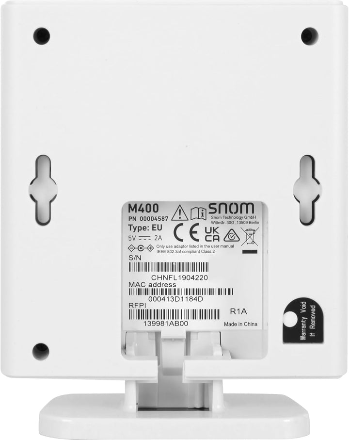 Snom M400 SC IP DECT Singlecell-Basisstation, bis zu 20 Mobilteile, bis zu 10 Paralell-Anrufe und 20