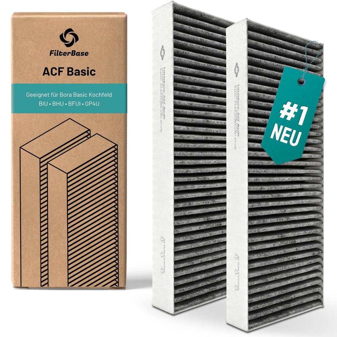 D&D Living® Aktivkohlefilter für Bora Basic BAKFS Umluft Filter | Aktivkohlefilterset (2 Stück Kohle