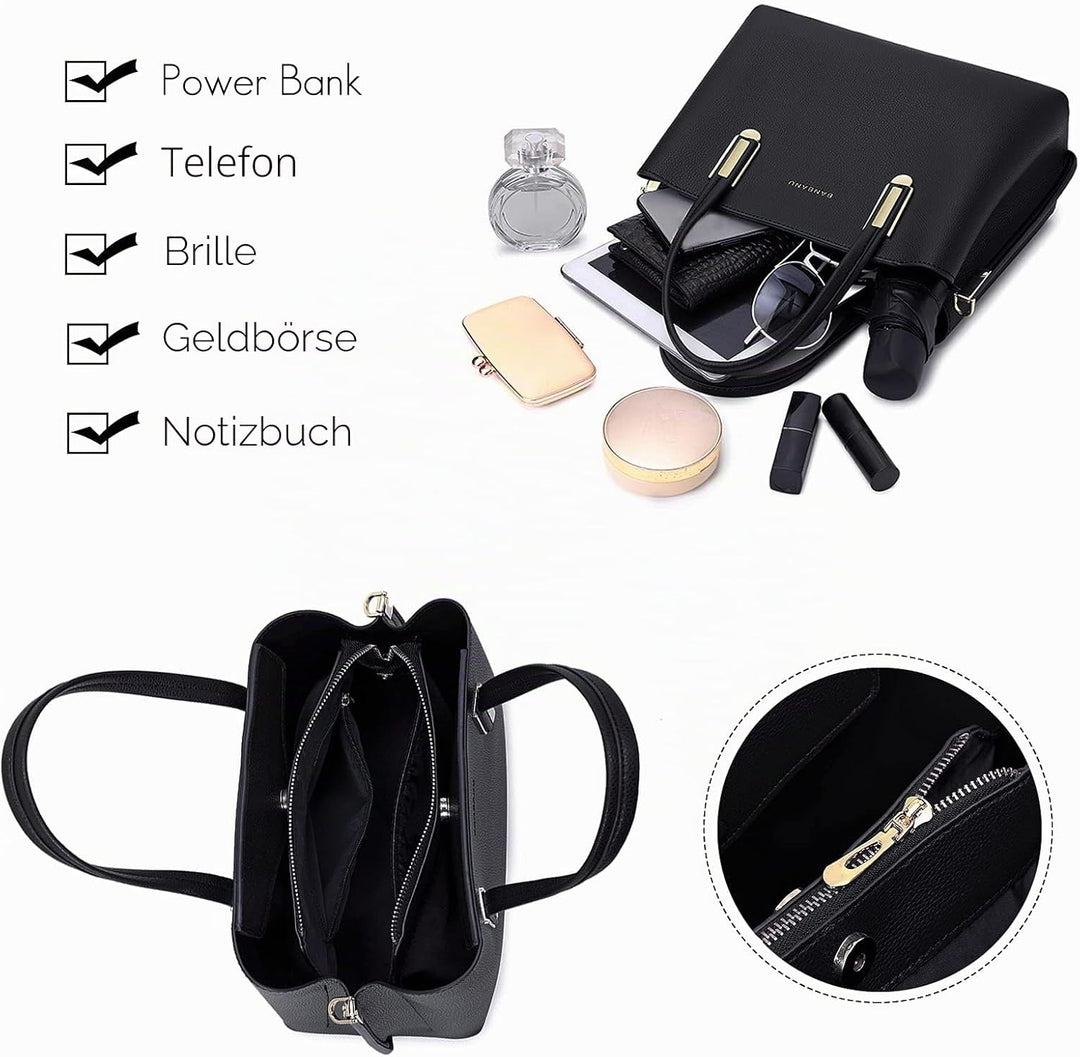 FANDARE Umhängetaschen Elegante Schultertasche Damen Handtasche Frauen PU Leder Wasserdicht Grosse K