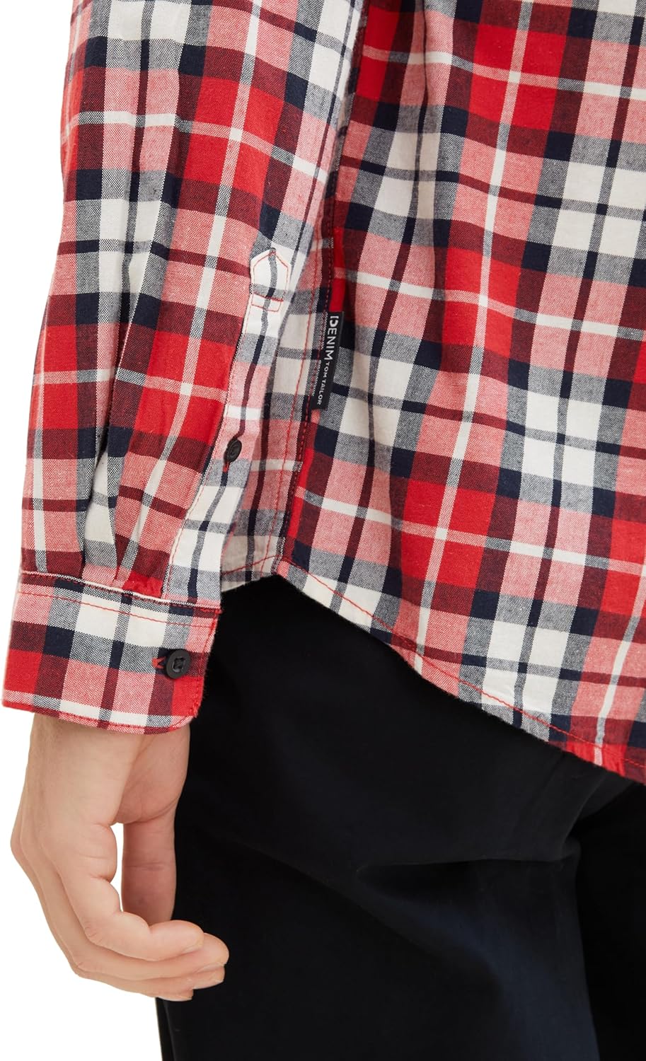 TOM TAILOR Denim Herren Hemd S 33925 - Red Colorful Check, S 33925 - Red Colorful Check
