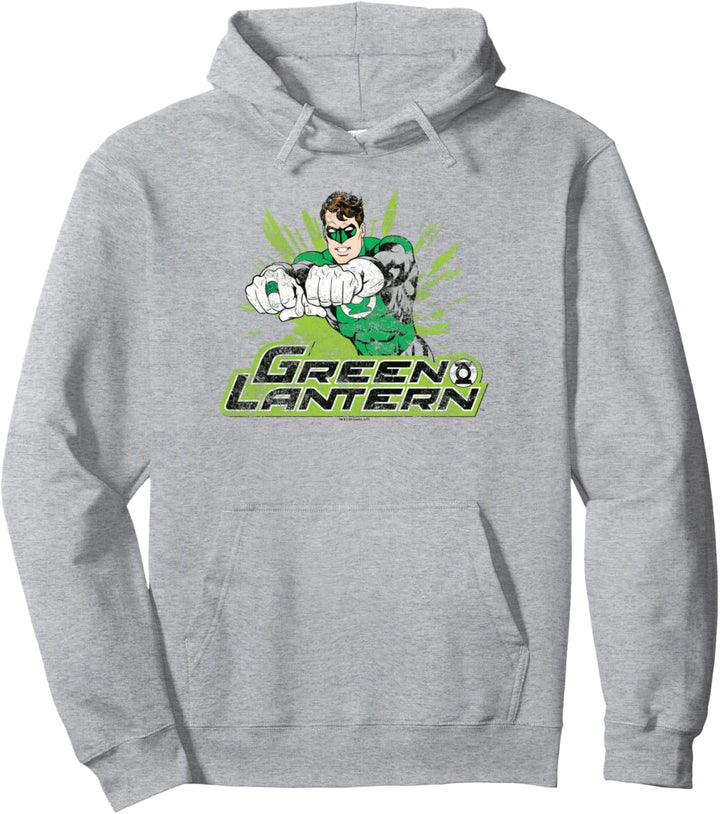 Green Lantern Rough Distress Pullover Hoodie