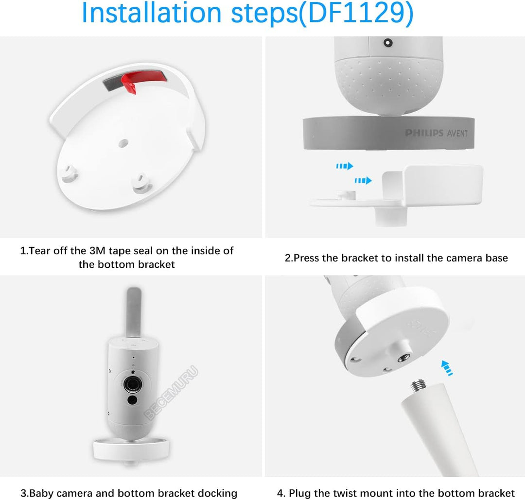 BECEMURU Vielseitige, Flexible Drehhalterung mit 1/4-Schraubenanschluss Dock Kompatibel mit Philips