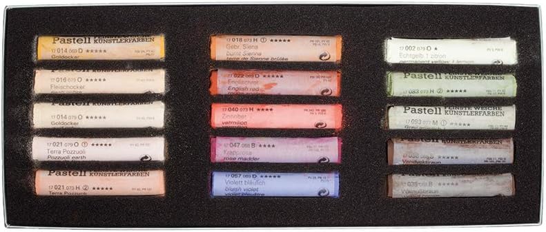 Schmincke – Pastell, 15 Farben „Portrait“, 77 415 097, Kartonset mit 15 Pastellstiften, handgefertig