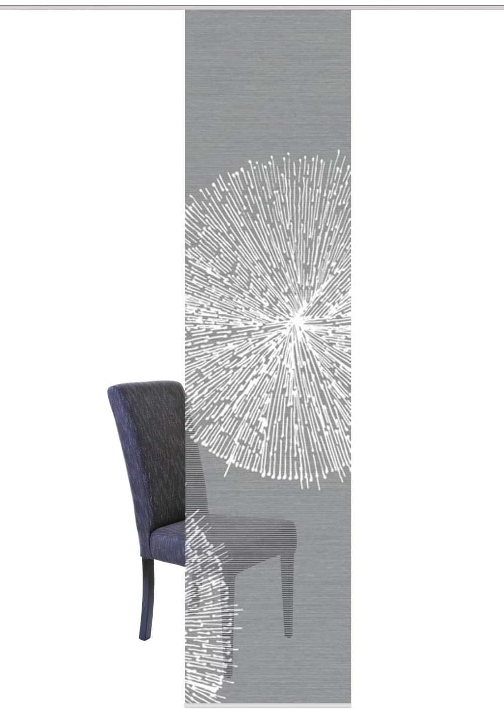VISION S 84559 | Schiebegardine CRESTON III | halb-transparenter Stoff in Bambus-Optik | 260x60 cm |