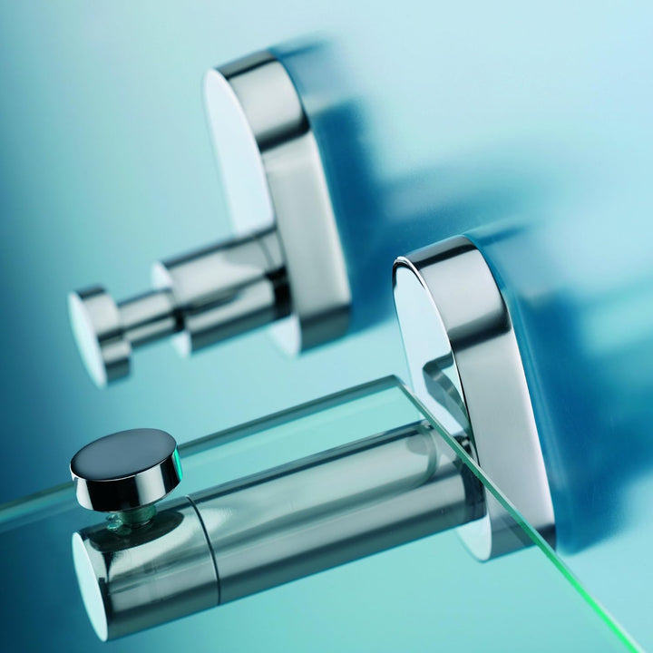 Kela 22680, Haken, Zum Kleben oder Bohren, Edelstahl 18/10, 3,5x 5x 6 cm, Lucido, Silber Glänzend Ha