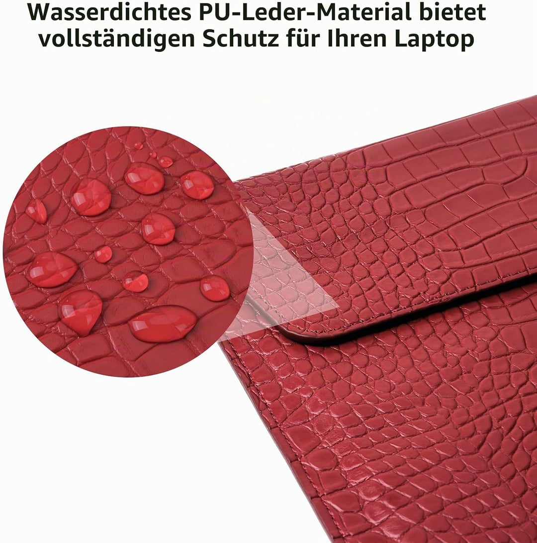 MOSISO PU Laptop Hülle 13 Zoll, 13 Zoll Laptoptasche Kompatibel mit MacBook Air M4 M3 M2 M1 2025-201