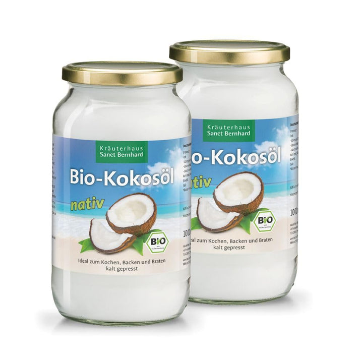 Sanct Bernhard Bio-Kokosöl kalt gepresst 2 x 1000 ml 1 l (2er Pack), 1 l (2er Pack)
