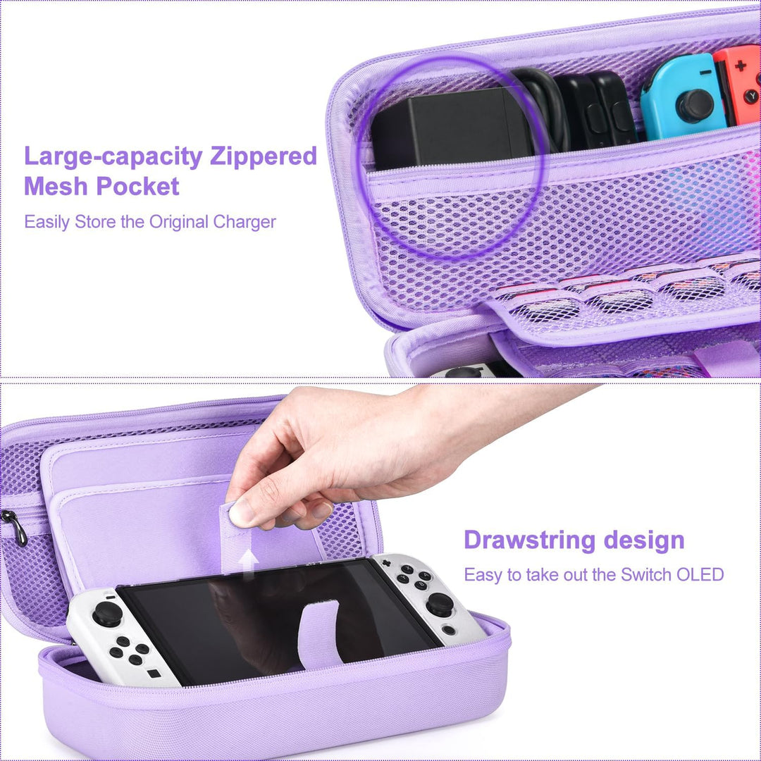Switch OLED Zubehör Paket - 18 in 1 Bundle mit Hülle, Switch Spielehülle, OLED Bildschirmschutz, Stä