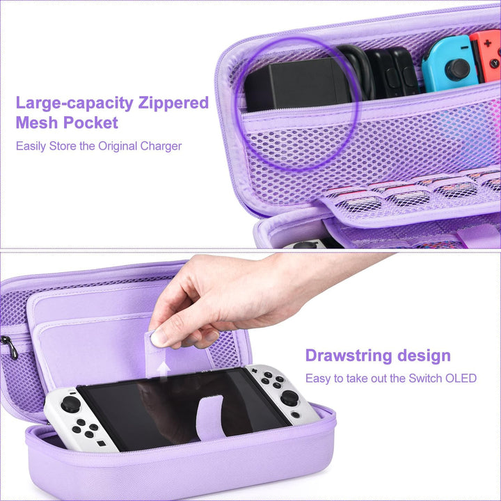 Switch OLED Zubehör Paket - 18 in 1 Bundle mit Hülle, Switch Spielehülle, OLED Bildschirmschutz, Stä